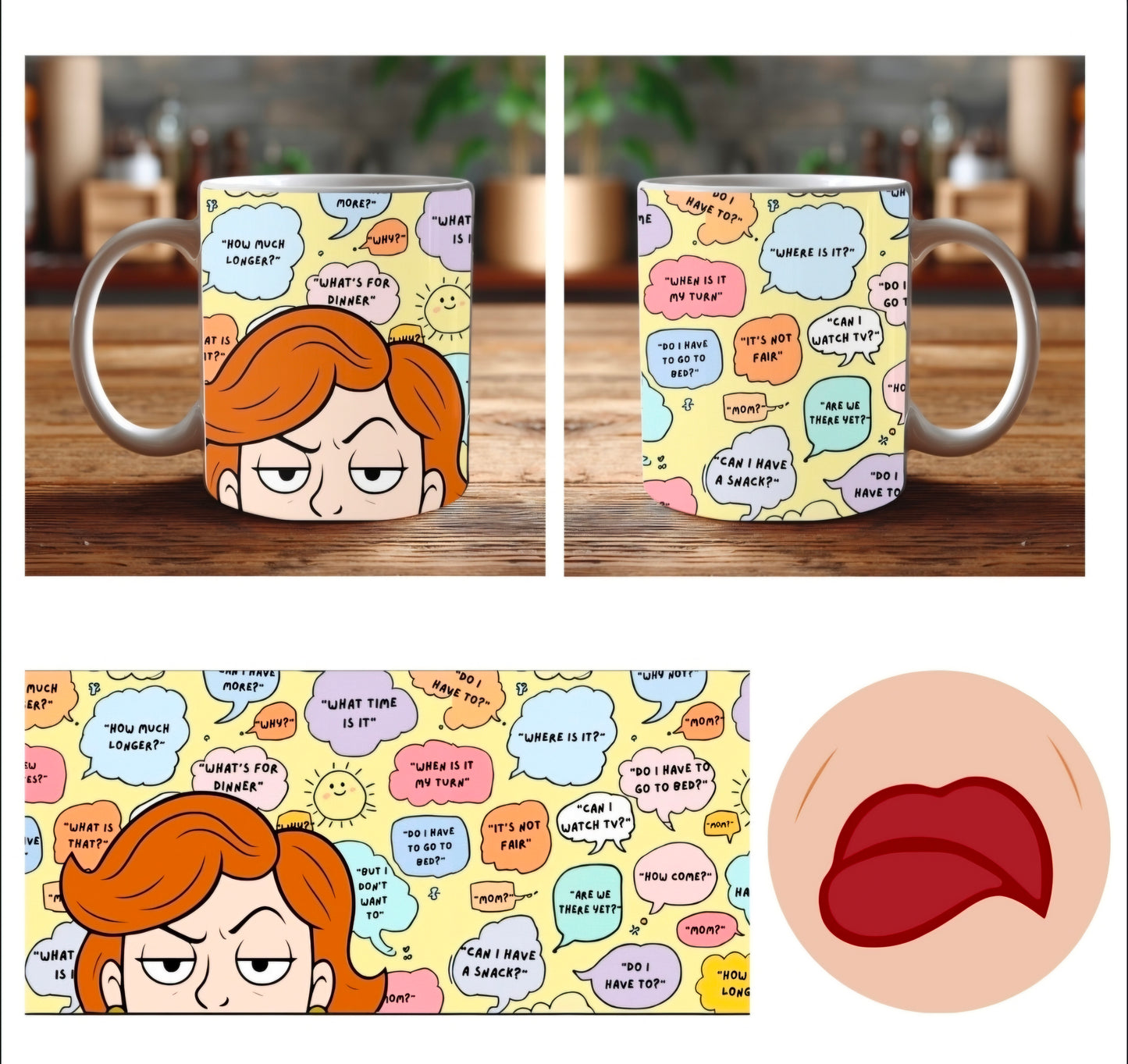 Funny Mom Coffee Mug – Kids' Questions Overload | Hilarious Mom Life Gift, 11 oz & 15 oz