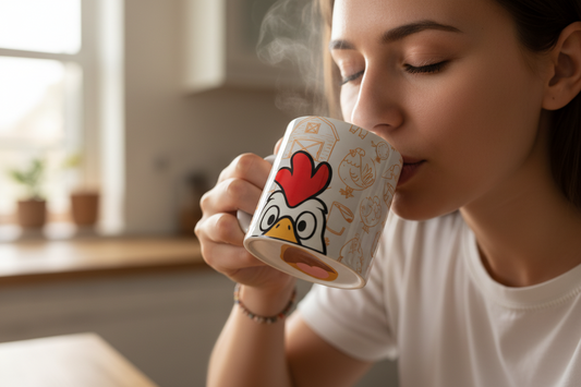 Farm Animal Coffee Cup – Chicken - Surprise Bottom Design