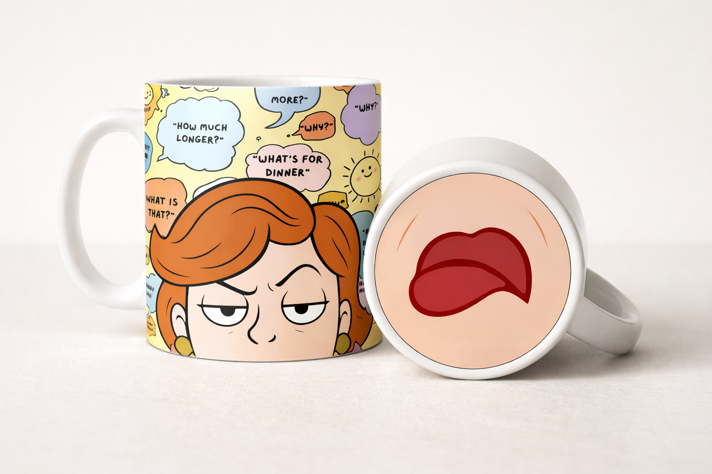 Funny Mom Coffee Mug – Kids' Questions Overload | Hilarious Mom Life Gift, 11 oz & 15 oz