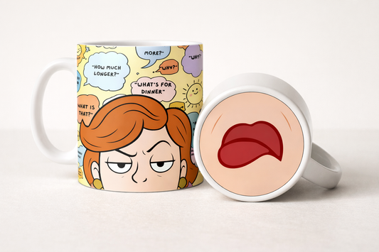 Funny Mom Coffee Mug – Kids' Questions Overload | Hilarious Mom Life Gift, 11 oz & 15 oz