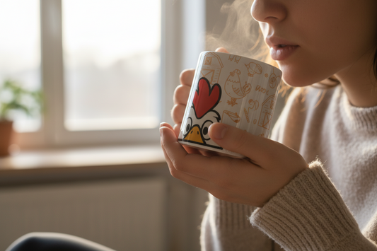 Farm Animal Coffee Cup – Chicken - Surprise Bottom Design